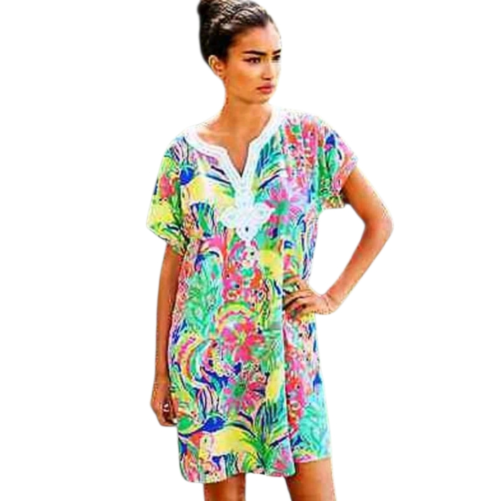 Lilly Pulitzer Harlow Tunic Dress Multi Casa Banana Size Large